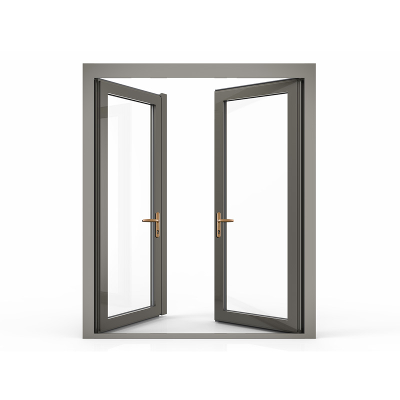 ประตูบานพับอลูมิเนียม / อลูมิเนียมกระจกสองชั้นมาตรฐานสูง

