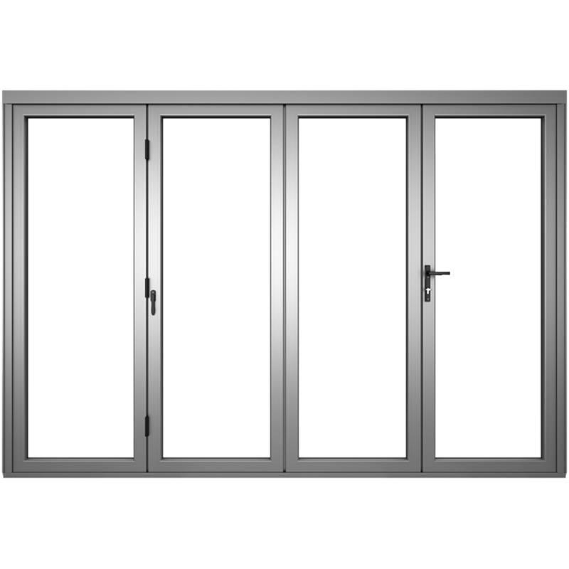 Z70 ประตูกระจกสองพับเชิงพาณิชย์อลูมิเนียมอัลลอยด์ที่ทันสมัย