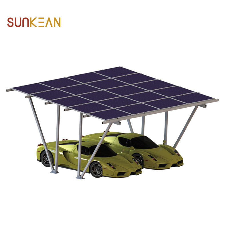 ขายึดแผงโซลาร์เซลล์ การติดตั้ง Solar Carport สำหรับโรงจอดรถพลังงานแสงอาทิตย์
