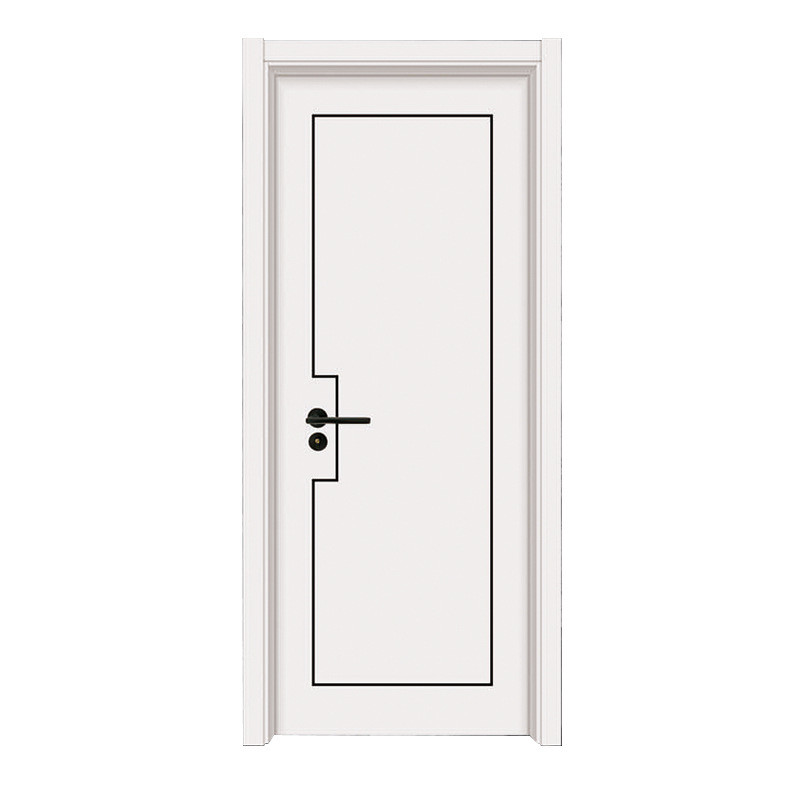 ประตูห้องนอนสีขาวคุณภาพสูงออกแบบสีธรรมชาติประตูไม้ภายในประตูไม้เนื้อแข็ง
