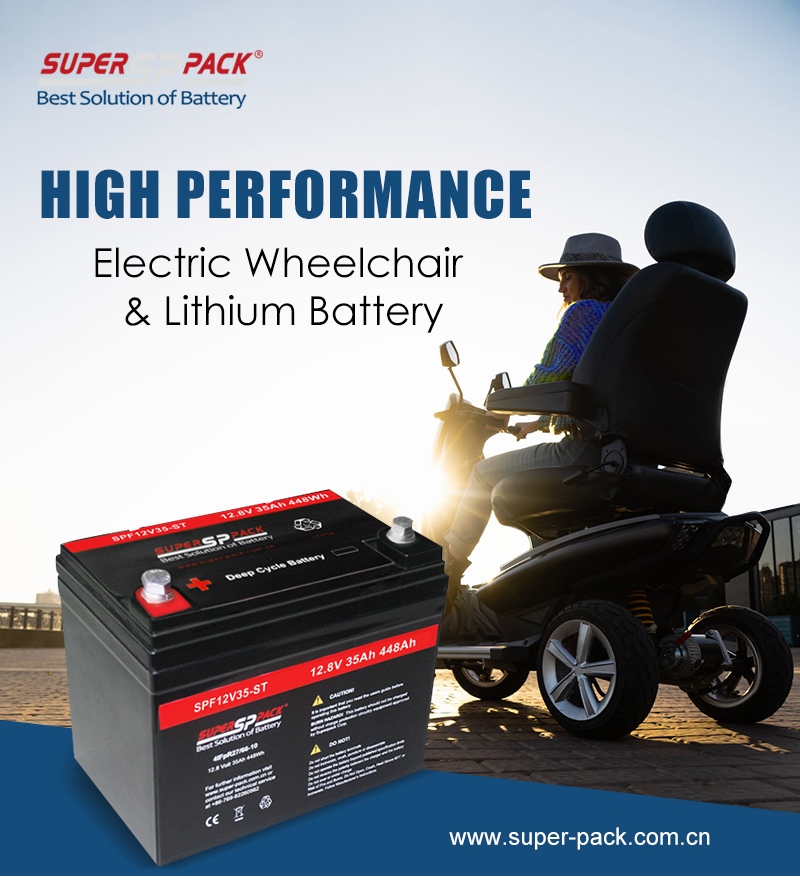 แบตเตอรี่สกูตเตอร์เคลื่อนที่ Superpack Lithium 12V35Ah