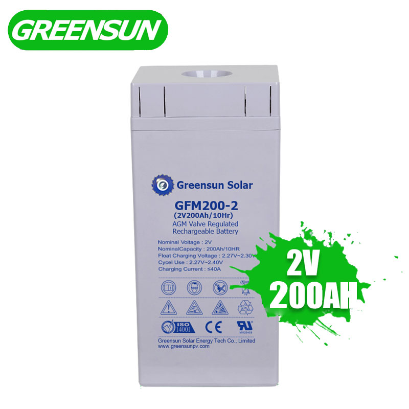 แบตเตอรี่ GFM-200 500 1000 1500 2000 ราคาแบตเตอรี่เก็บพลังงานแสงอาทิตย์รอบลึก
