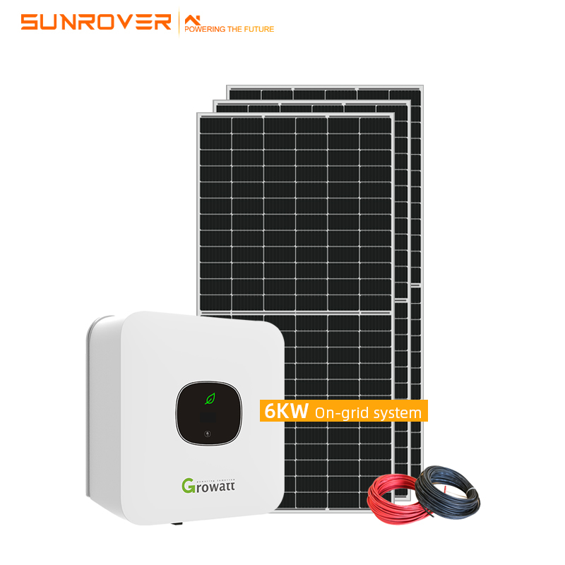 ราคาโรงงาน 6KW Solar On Grid Panel System สำหรับ Home
