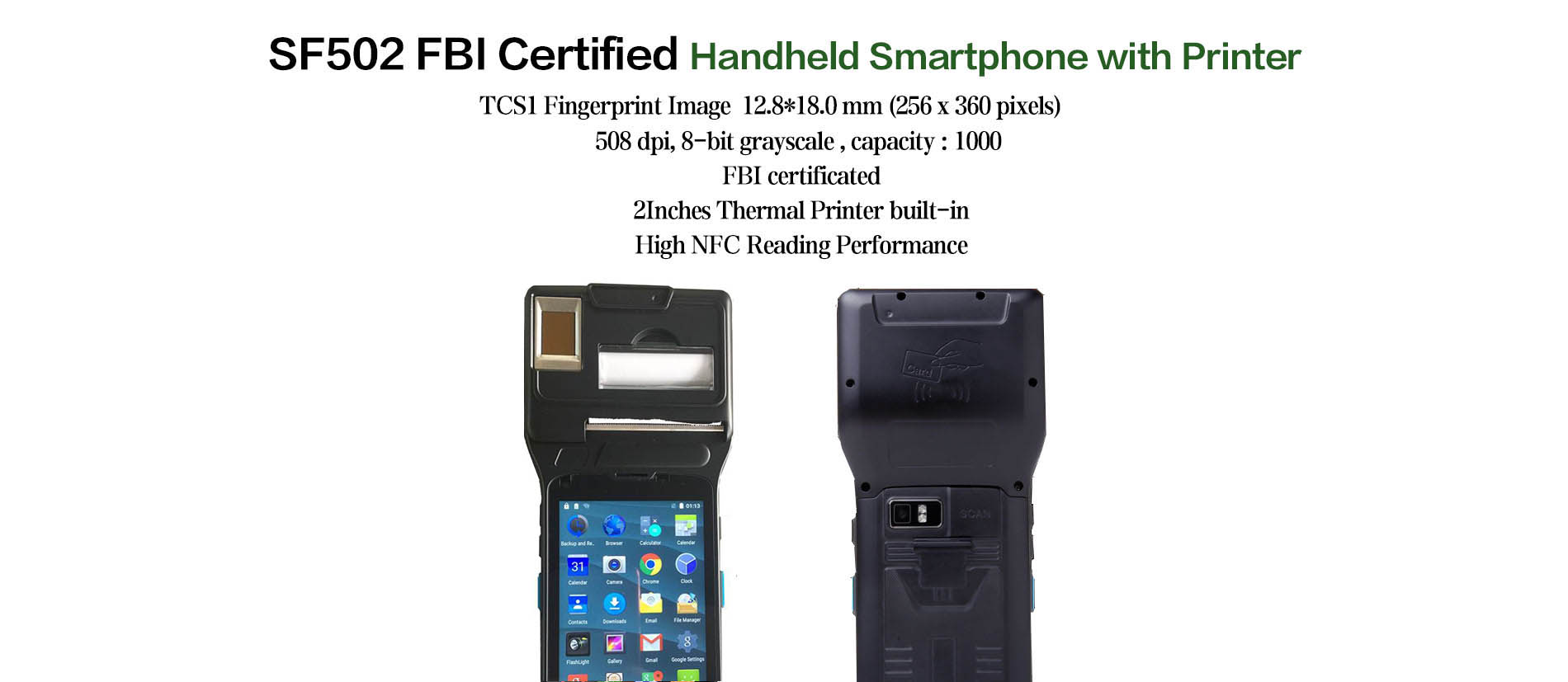 Feigete FBI ได้รับการรับรองอุปกรณ์ Android ลายนิ้วมือ