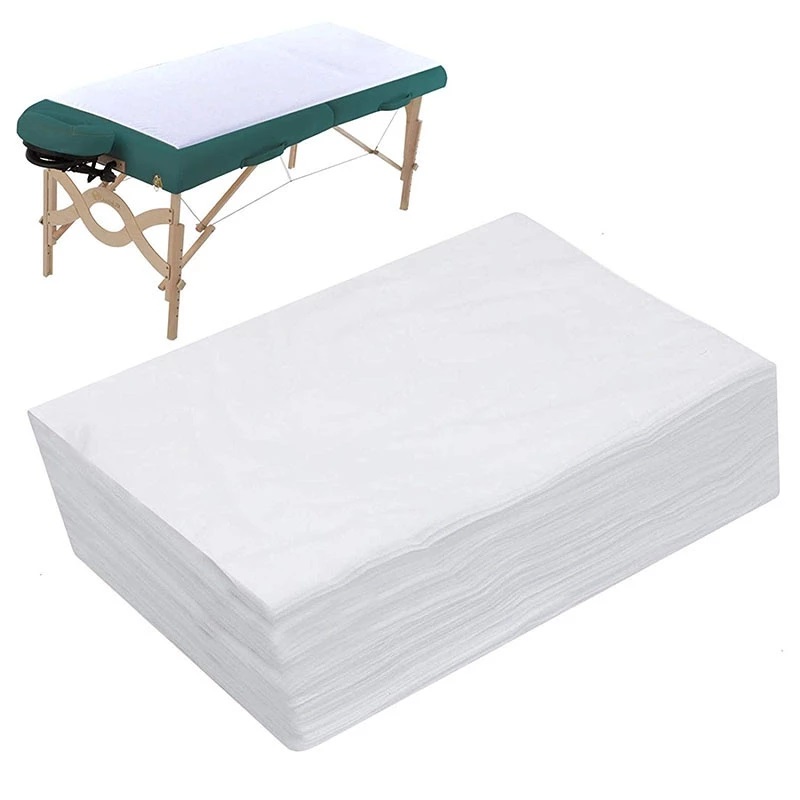 แผ่นปูเตียงสปา แผ่นโต๊ะนวดแบบใช้แล้วทิ้ง ผ้าคลุมเตียงกันน้ำ ผ้าไม่ทอ 180 x 80 CM
