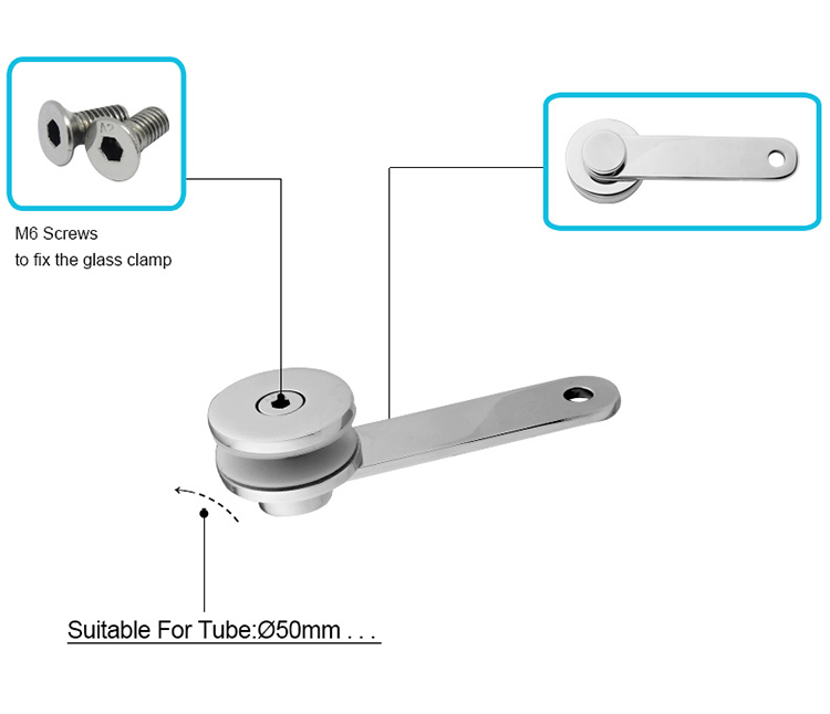 304 316 ฟิตติ้งราวจับกระจก-Clamp