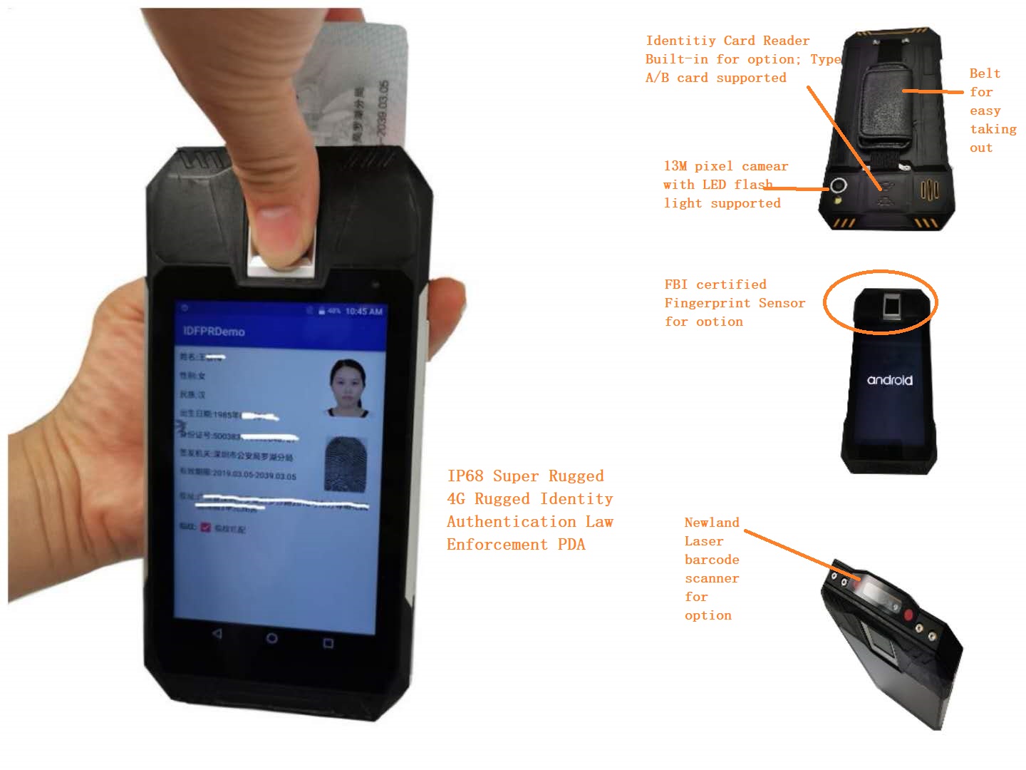 บัตรประจำตัวประชาชน Biometric PDA