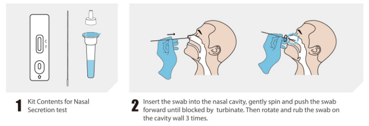 5tests/Nasal swab Antigen Test (คอลลอยด์โกลด์)
