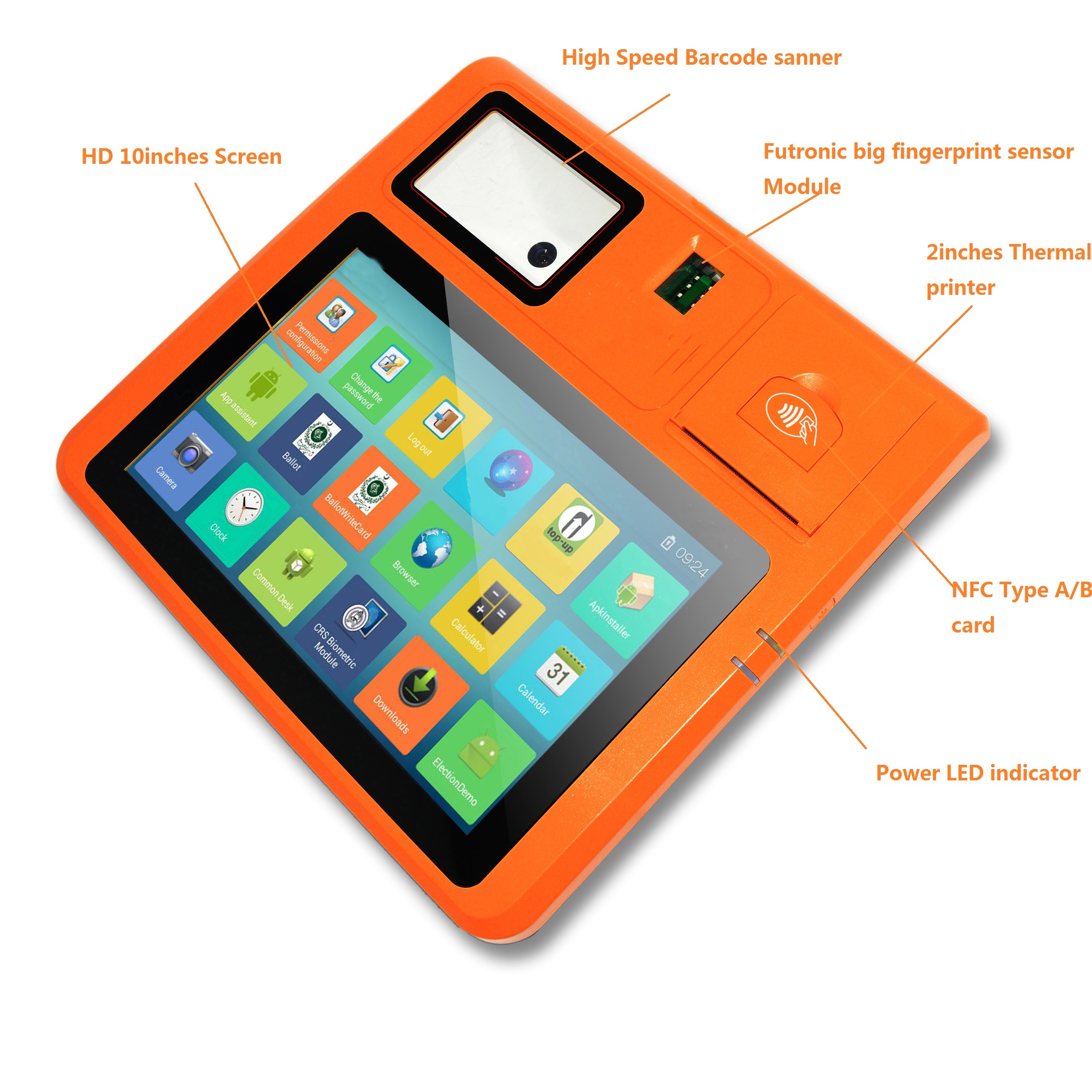 4G android MPOS พร้อมลายนิ้วมือ