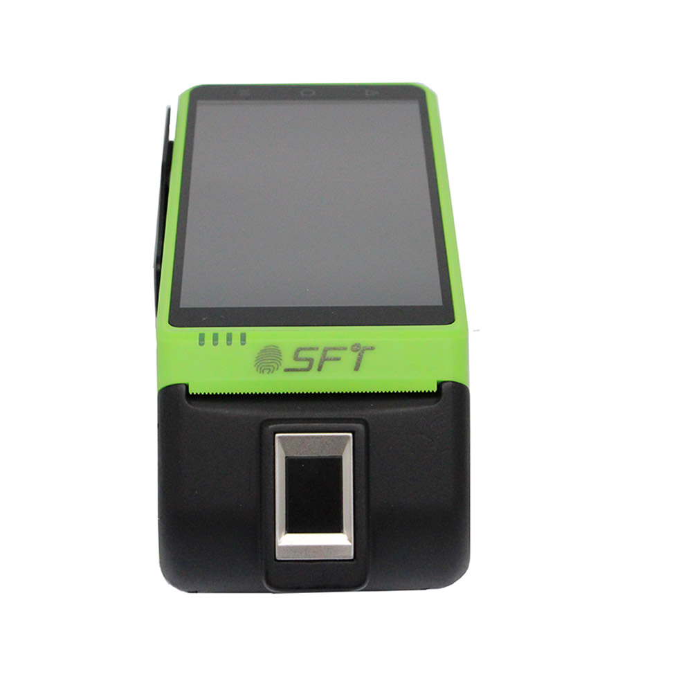 4G EMV PCI SFT FBI มือถือ Biometric ลายนิ้วมือ Android eSim MPOS Terminal
