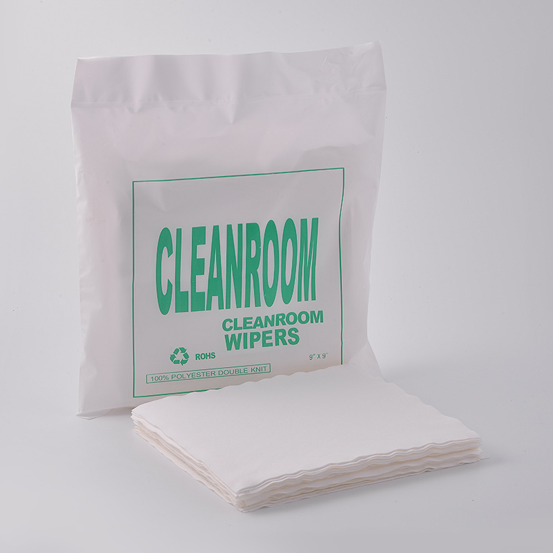 9 * 9 นิ้ว ESD Cleanroom Dry Polyester Wipers

