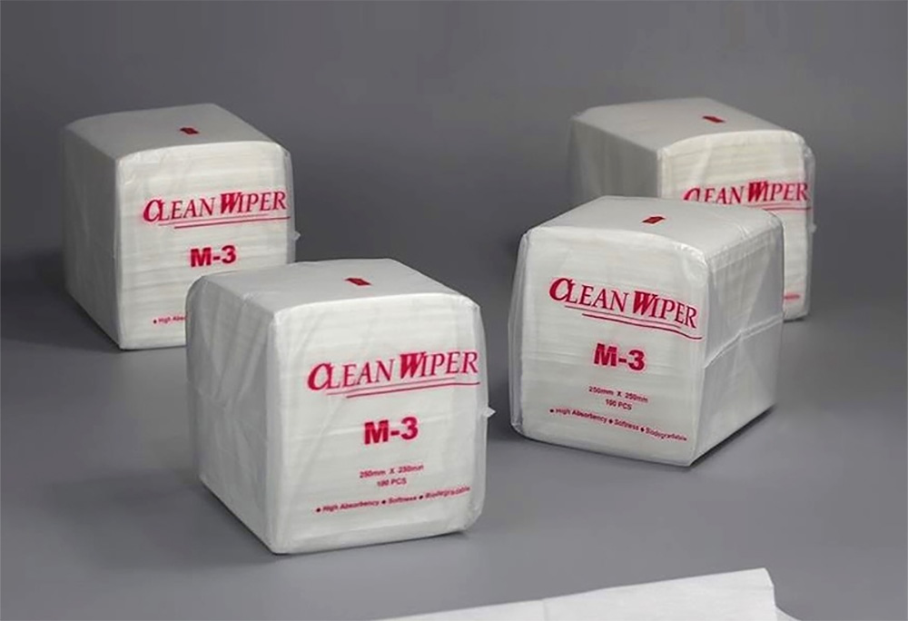 Viscose ผ้าสำลีนอนวูฟเวนฟรี M-3 Industrial Cleanroom Clean Wiper