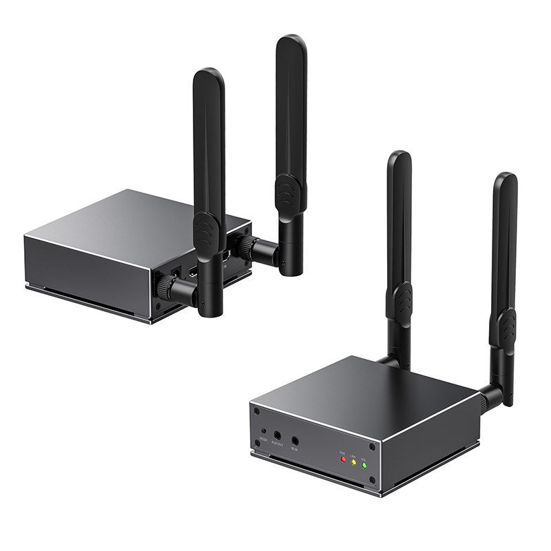 1Gbit / 200Meter Wireless HDMI Video Transmitter และ Receiver Box การถ่ายโอนกราฟวิดีโอ RAM รองรับ 1080P @ 60hz
