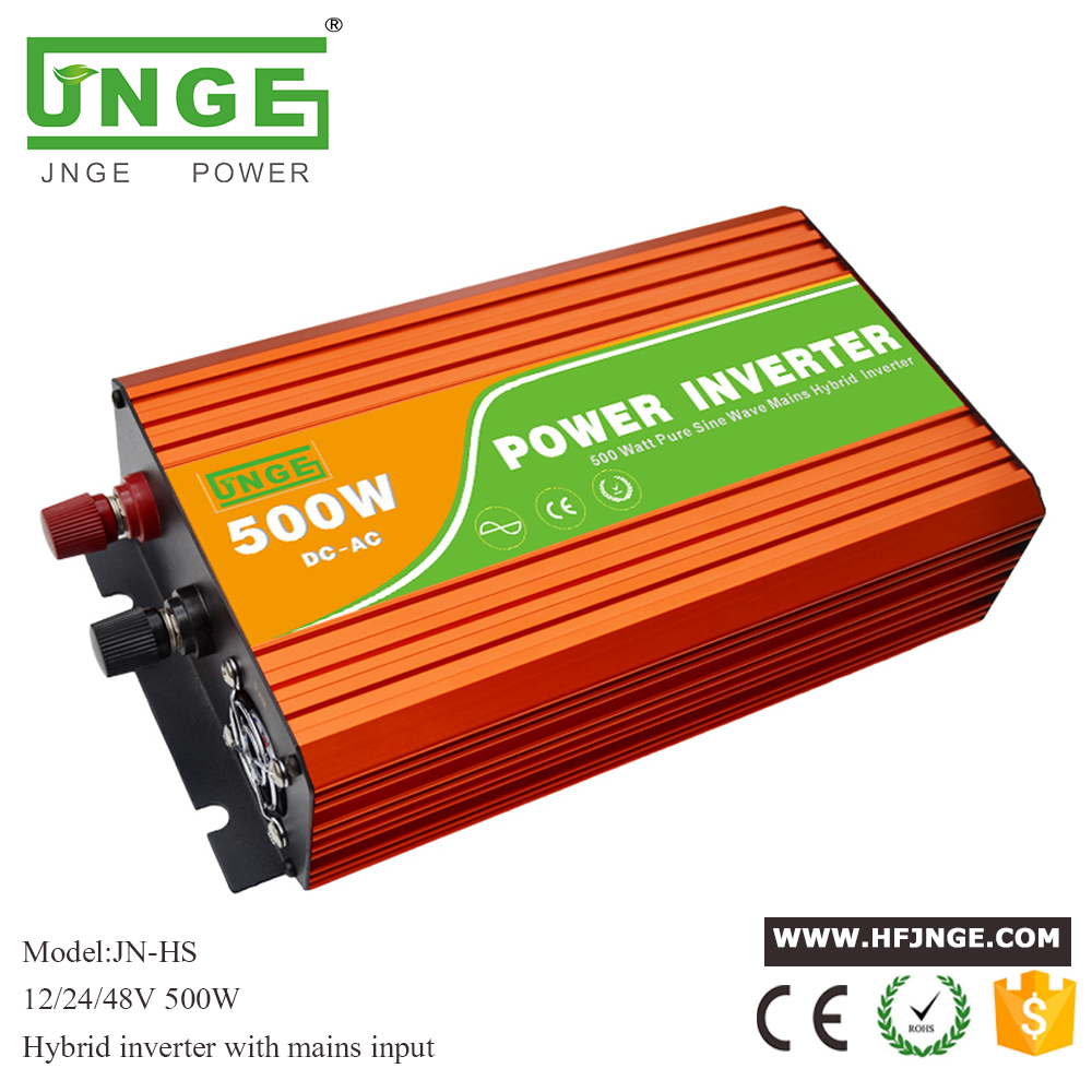 JN-HS 500w AC ไฮบริดอินเวอร์เตอร์ไฟฟ้ากระแสตรง
