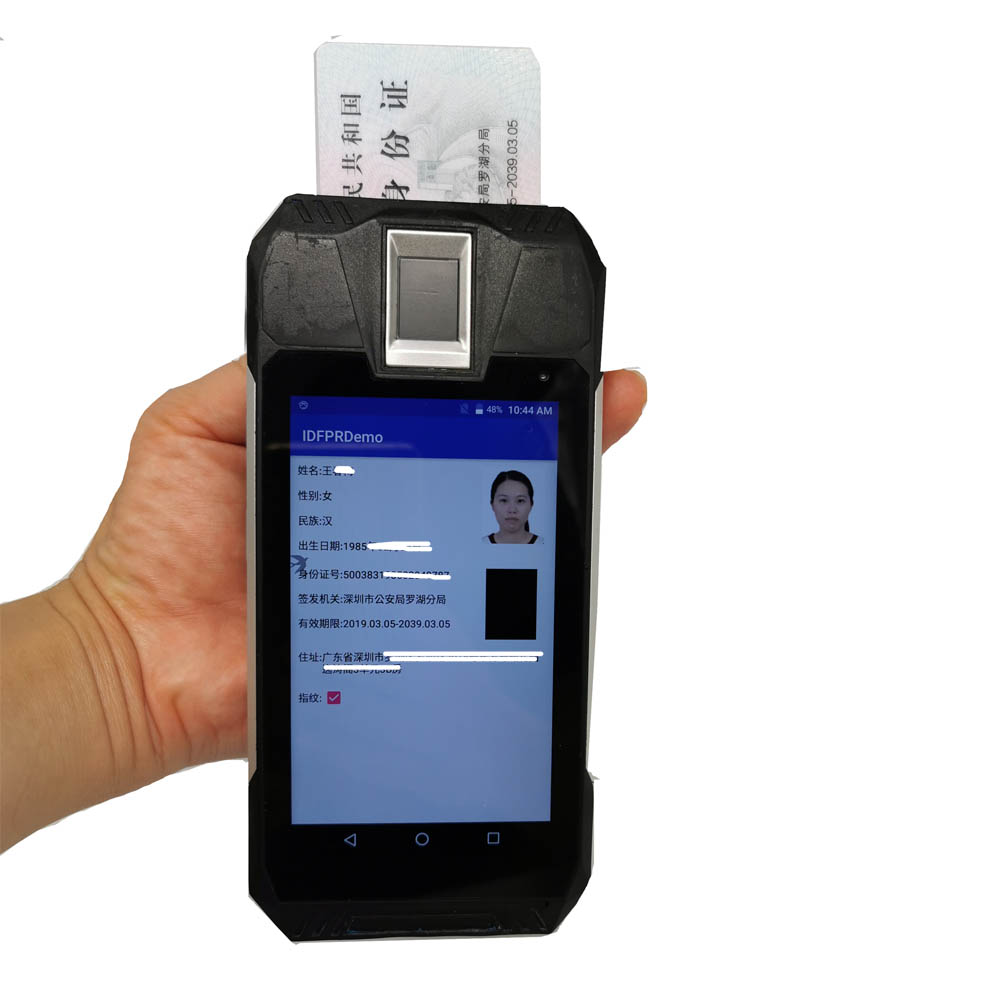 ตำรวจทหารตำรวจตระเวน IP68 ที่ทนทานมือถือ National ID Biometric PDA

