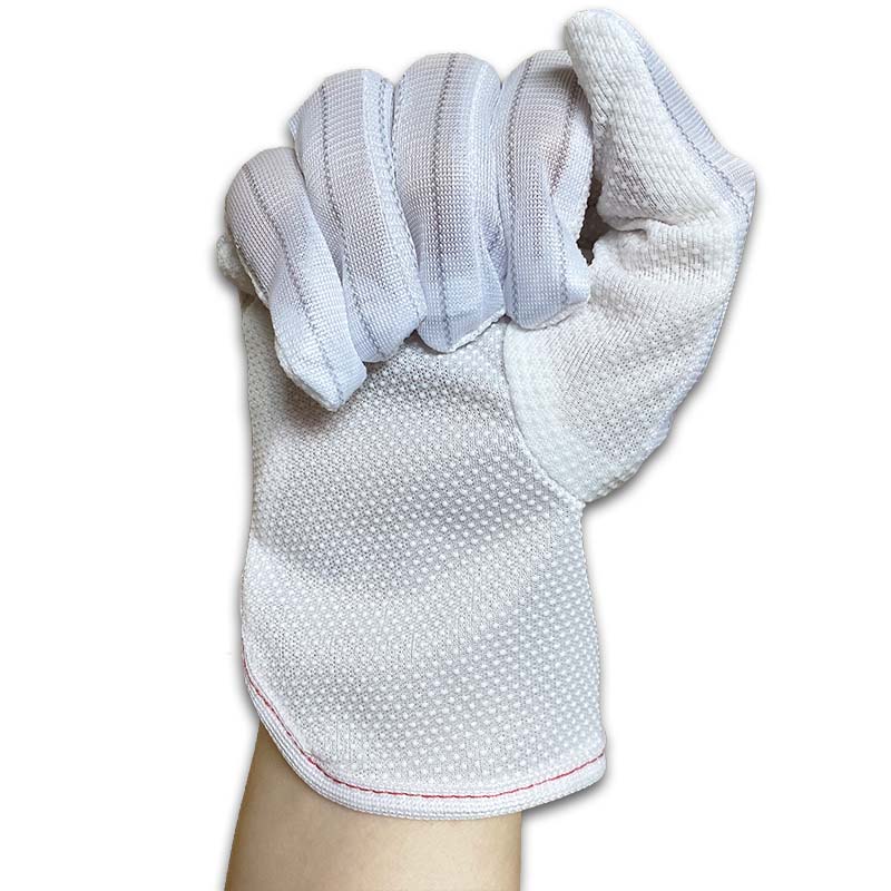 ถุงมือไฟเบอร์กลาส ESD PVC Palm Dotted Gloves
