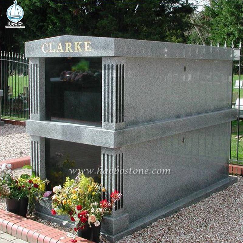 หินแกรนิตคุณภาพสูง 2 Crypts Funeral Private Mausoleum
