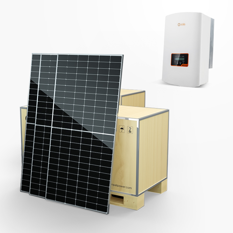 บนระบบไฟฟ้าพลังงานแสงอาทิตย์แบบกริดสำหรับใช้ในบ้านและในโรงงาน
