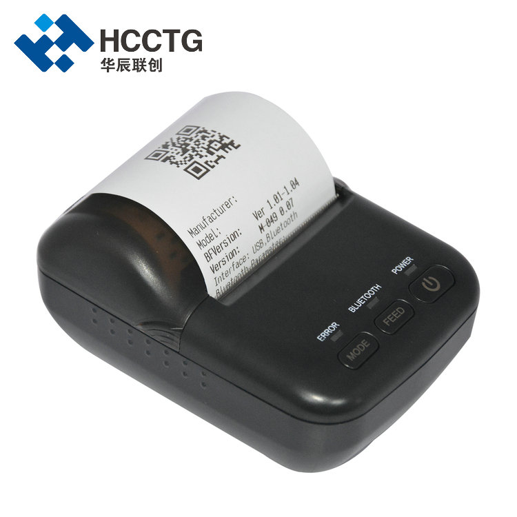 เครื่องพิมพ์บาร์โค้ดความร้อนแบบพกพา Bluetooth USB 58 มม. HCC-T12
