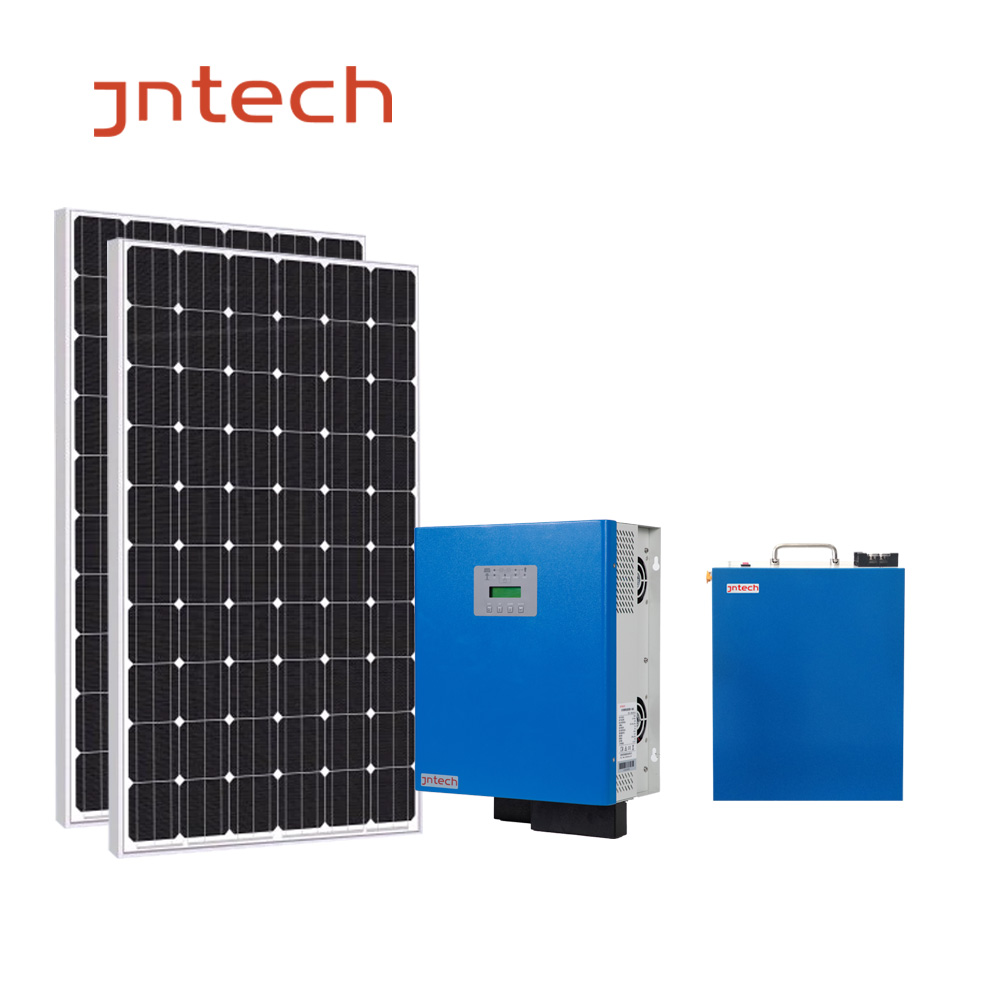 JNTECH ระบบพลังงานแสงอาทิตย์ที่สมบูรณ์หน้าแรก 5KW 3KW 1KW 2KW 4KW Off Grid ระบบแผงพลังงานแสงอาทิตย์แบบไฮบริด
