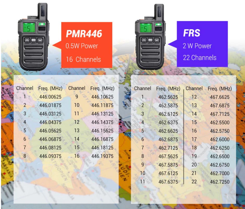 frs pmr446 วิทยุสองทางแบบใช้มือถือ