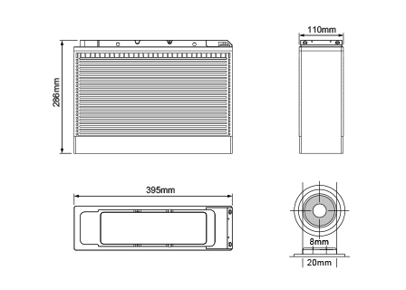 แบตเตอรี่เทอร์มินอลด้านหน้า 12V 100Ah