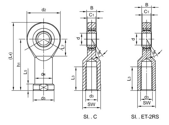 SI15ET-2RS ปลายก้าน