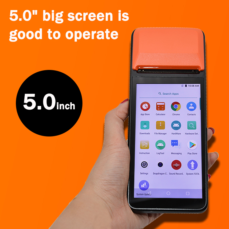 รองรับการสแกนบาร์โค้ด SDK NFC 4G Android Smart POS Terminal พร้อมเครื่องพิมพ์ 58 มม. R330
