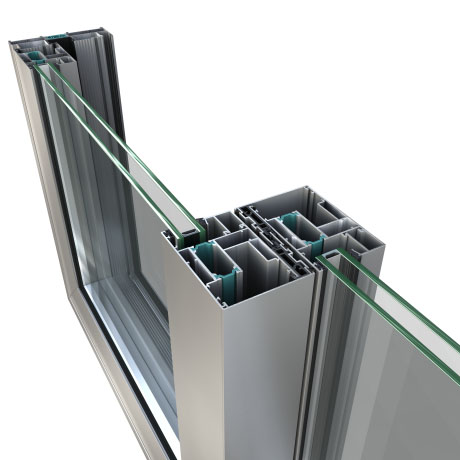 ผลิตในประเทศจีนเคลือบผง Thermal-Break Series Aluminium Profile Balcony
