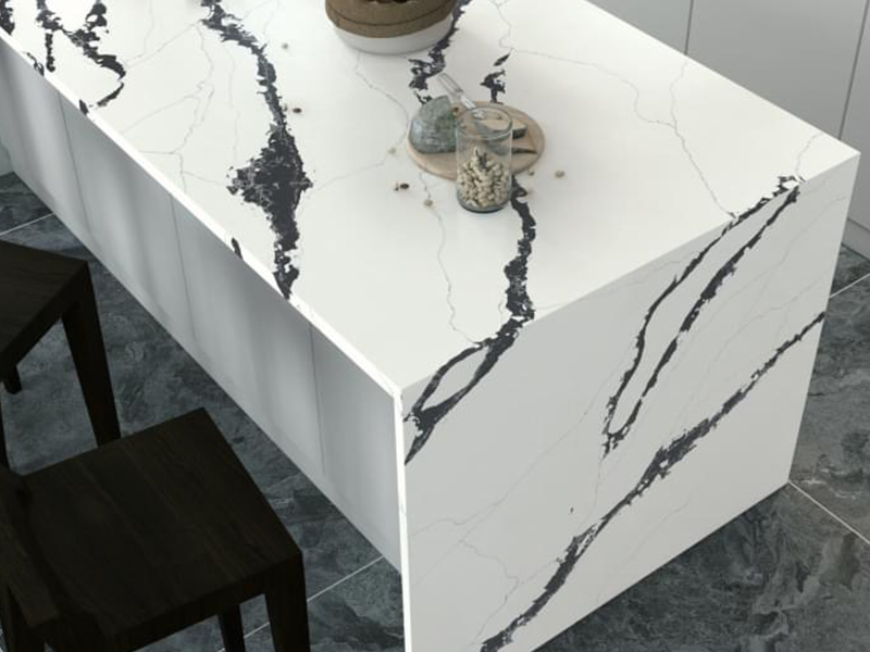 Panda White Marble Copy Quartz Slab Color สำหรับบ้านของคุณ
