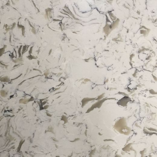 Mountain White Composite Stones ประเภท Marble-like Decor พื้นผิวคอมโพสิตควอตซ์
