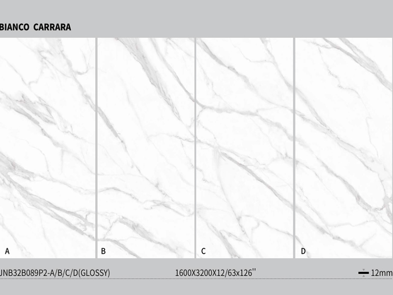 ท็อปครัวหินเผาวิศวกรรม Bianco Carrara
