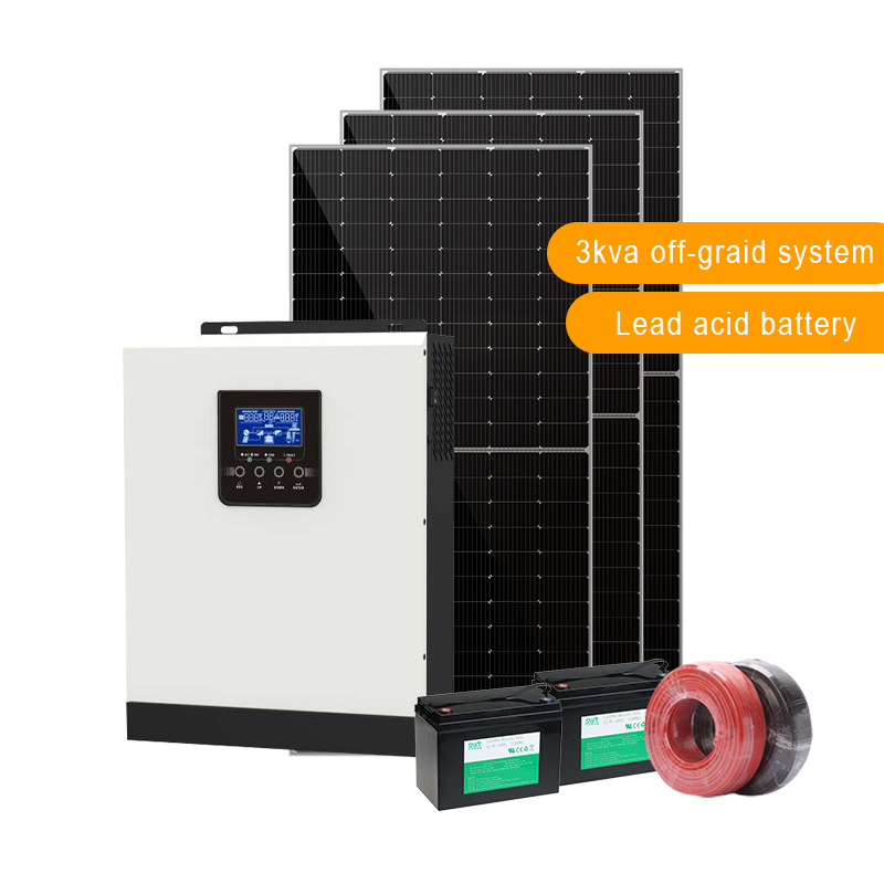 3KW Off-Grid System Solar Hybrid DIY Solar Kits ระบบเครื่องกำเนิดไฟฟ้าพลังงานแสงอาทิตย์ Solar Energy
