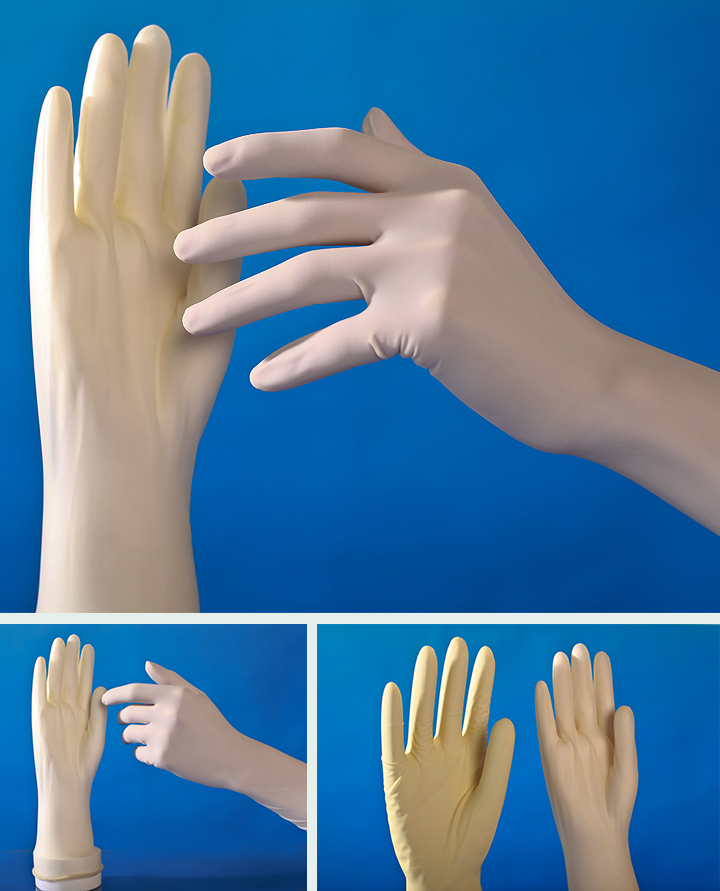 ถุงมือผ่าตัดยางปลอดเชื้อคุณภาพสูงโรงพยาบาลแพทย์

