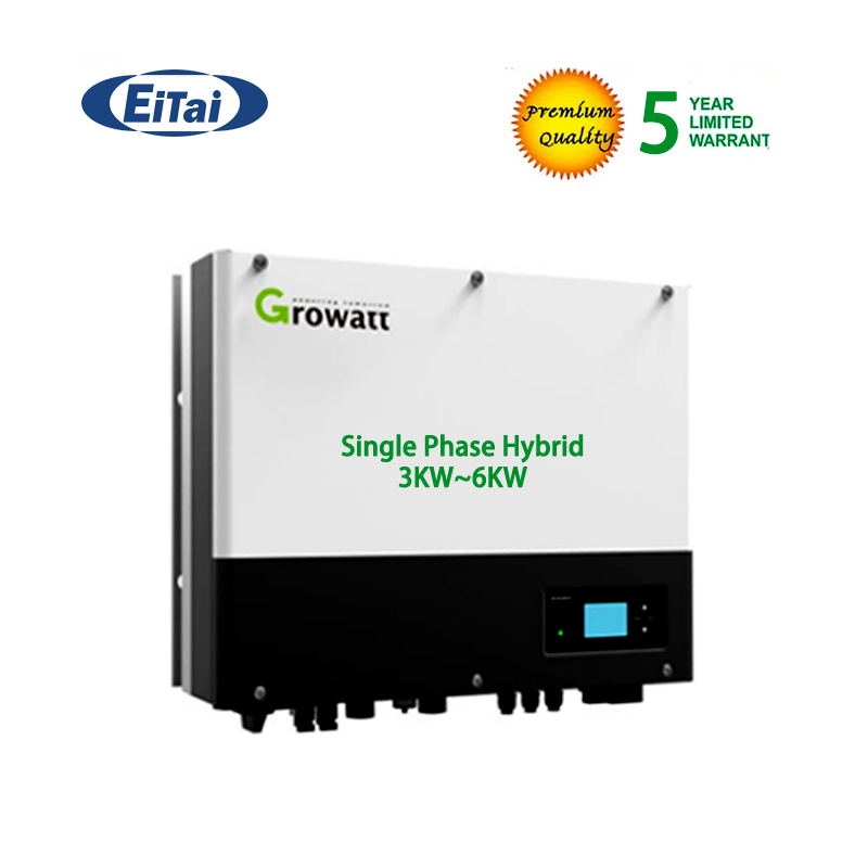 Growatt Hybrid Inverter Sph 3000-6000 Mppt เฟสเดียวสำหรับระบบแผง
