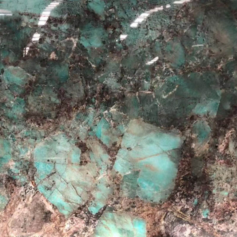 Amazon Green Quartzite แผ่นใหญ่ขัดเงาจากบราซิล
