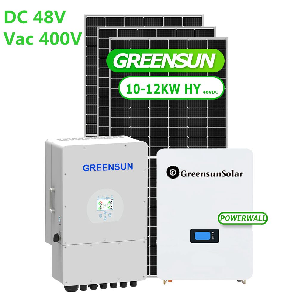 400Vac 3 เฟส 10KW 12KW 15KW 20KW Hybrid Solar Power System พร้อม Deye Inverter
