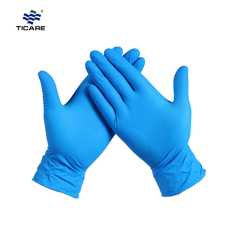 ถุงมือยางไนไตร ชนิดมีเดียม ไนไตร ชนิดไม่มีแป้ง 4 มิล สีฟ้า
