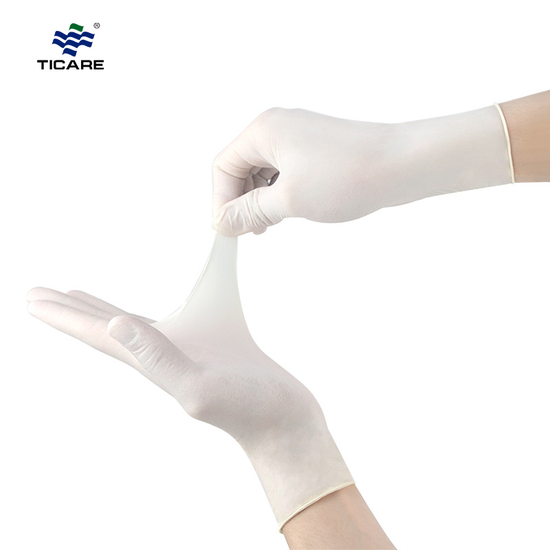 ถุงมือยางแบบไม่มีแป้ง ขนาดเล็ก สำหรับตรวจร่างกาย
