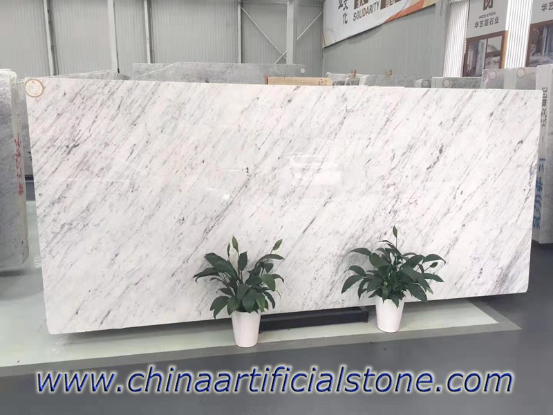 Bianco Carrara แผ่นหินอ่อนสีขาว 18mm 20mm 30mm