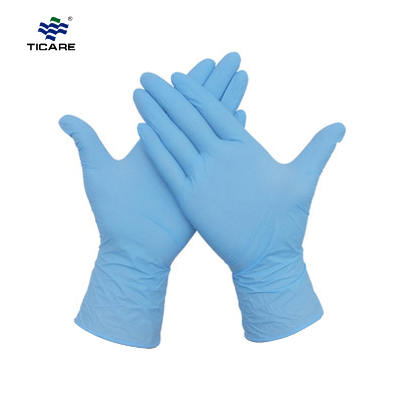 ถุงมือแพทย์ไนไตรล์ 3.5 มิล สีฟ้าอ่อน ไซส์-L ไม่มีแป้ง
