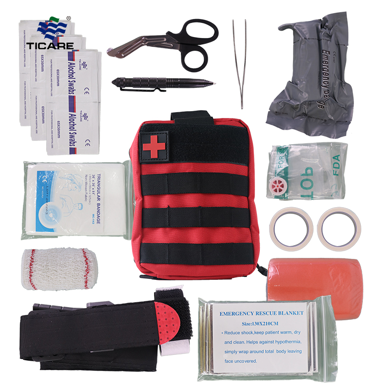กระเป๋าใส่อุปกรณ์การแพทย์ Tactical Molle สีแดง

