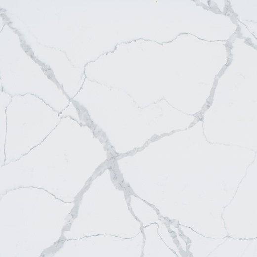 White Quartz Kitchen Worktops เคาน์เตอร์ทนทานหินอ่อน Vanity Top Quartz Colors
