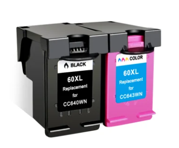 60XL 60 Balck และตลับหมึกสีสำหรับเครื่องพิมพ์อิงค์เจ็ท HP วัสดุสิ้นเปลือง Office Supply ตลับหมึกเครื่องพิมพ์ Toner
