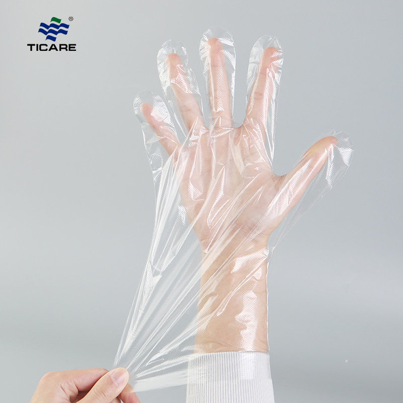 ถุงมือพลาสติกแบบใช้แล้วทิ้ง โพลิเอทิลีน 100 ชิ้น
