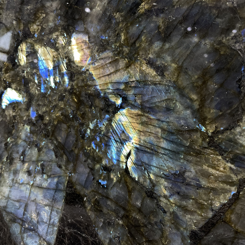 มาดากัสการ์ Labradorite Blue Granite Slab Green

