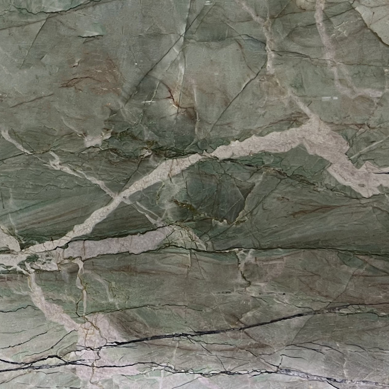 Brazilian Verde Niagara Green Quartzite แผ่นใหญ่ขัดเงา
