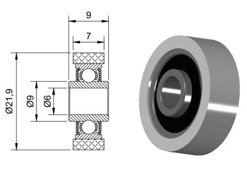 606RS Bearing roller 