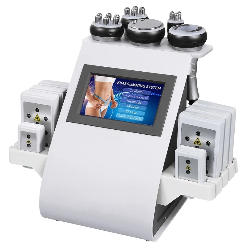 6 in 1 40K อัลตราโซนิก RF Cavitation Lipo Laser Slimming Beauty Machine
